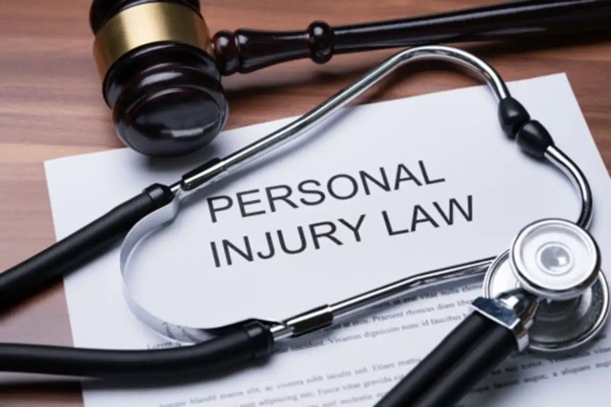 Personal injury law with a stethoscope on top of it